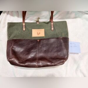 Elegant Brown and Green Tote Bag